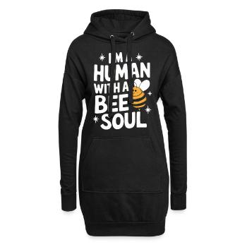 abeille abeille apicultrice abeille abeille - Sweat-shirt à capuche long Femme - noir - Devant