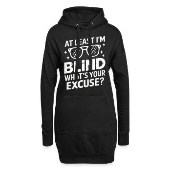 Blinde Blindheit Sehbehinderte Menschen - Hoodie-Kleid - Schwarz - Vorne