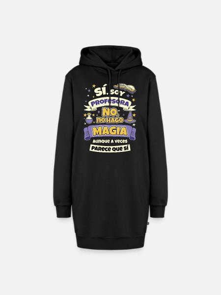 Ich bin Lehrer, ich zaubere nicht - Hoodie-Kleid - Schwarz
