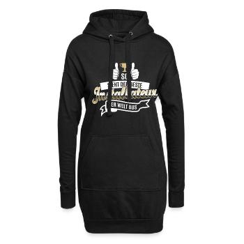 So Sieht Der Beste Installateur Der Welt Aus - Hoodie-Kleid - Schwarz - Vorne