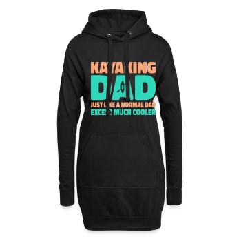 Kayaking Dad Just Like A Normal Dad Except Much Co - Hoodie-Kleid - Schwarz - Vorne