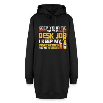 Votre travail de bureau Mes exterminateurs d’insecticides - Sweat-shirt à capuche long Femme - noir - Devant