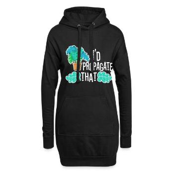Monstera Mama - Hoodie-Kleid - Schwarz - Vorne