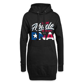 Être Abuelo est dans mon ADN Porto Rico - Sweat-shirt à capuche long Femme - noir - Devant