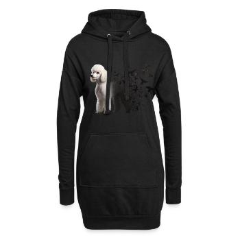 Pudel - Hoodie-Kleid - Schwarz - Vorne
