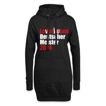 Leverkusen - Deutscher Meister 2024 - Hoodie-Kleid - Schwarz - Vorne