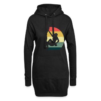 Bergsteigen Cool Klettern Retro Geschenk Bouldern - Hoodie-Kleid - Schwarz - Vorne