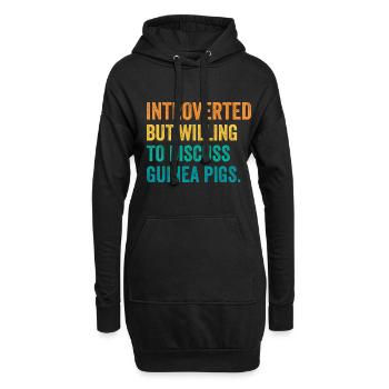 Introverted But Willing To Discuss Guinea Pigs Ani - Hoodie-Kleid - Schwarz - Vorne