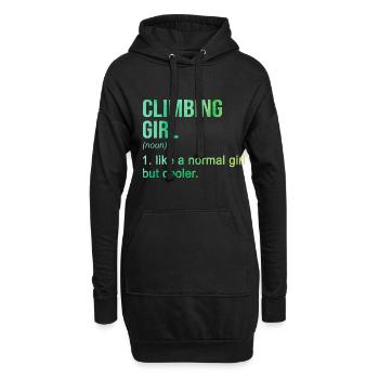 Climbing Girl Like A Normal Girl But Cooler Rock B - Hoodie-Kleid - Schwarz - Vorne