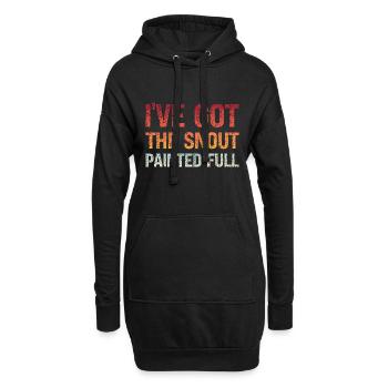Denglisch Ich Habe Die Schnauze Gestrichen Voll - Hoodie-Kleid - Schwarz - Vorne