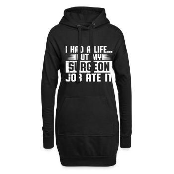 Chirurg - Hoodie-Kleid - Schwarz - Vorne