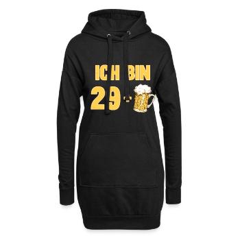Geburtstagsparty Ich Bin 29 Plus Mittlefinger 30. - Hoodie-Kleid - Schwarz - Vorne