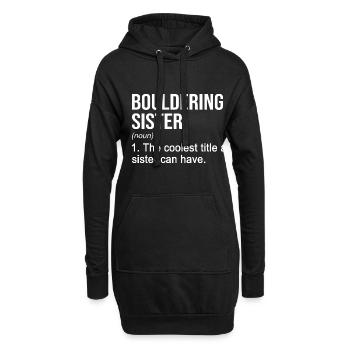 Bouldering Sister Noun Definition Boulder Rock Cli - Hoodie-Kleid - Schwarz - Vorne