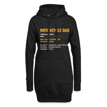 Motorrad Papa Substantiv Wie ein normaler Vater, aber nur Mu - Hoodie-Kleid - Schwarz - Vorne