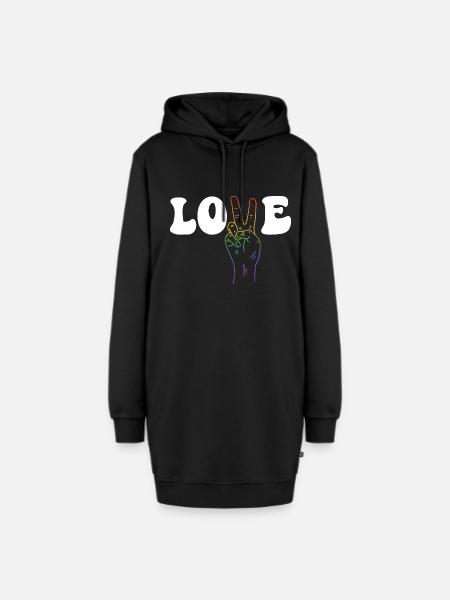 Equality Gay Pride Lgbtq Rainbow Transgender Bisex - Hoodie-Kleid - Schwarz