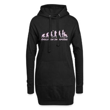 Entwicklung der Pflege - Hoodie-Kleid - Schwarz - Vorne