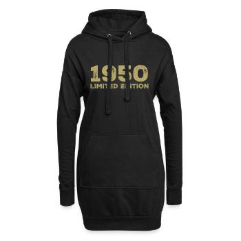 Jahrgang 1950er Jahre Geburtstagsgeschenk - Hoodie-Kleid - Schwarz - Vorne