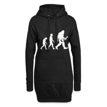 Geschenk für Hackbrettliebhaber - Hoodie-Kleid - Schwarz - Vorne