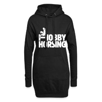 Hobby Horsing - Hobby Cheval - Equitation - Cadeau - Sweat-shirt à capuche long Femme - noir - Devant