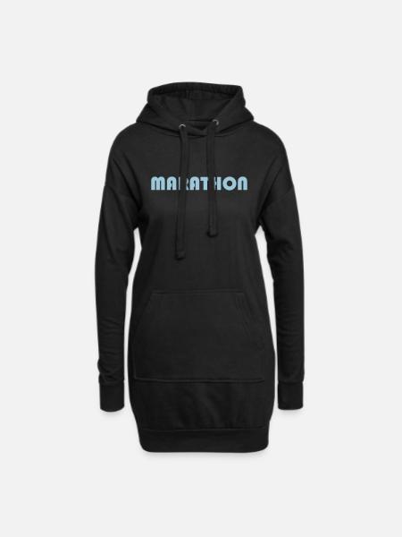 marathon - Hoodie Dress - black