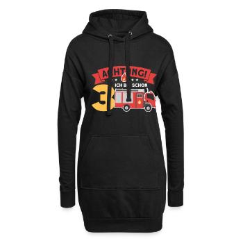 Junge 3 Jahre 3. Geburtstag - Hoodie-Kleid - Schwarz - Vorne