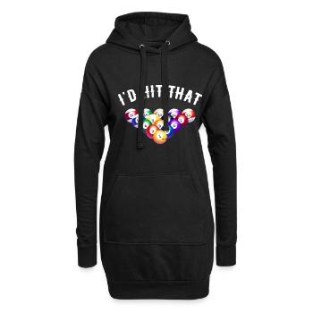 Id Hit That Billard Player Pool Billard Snooker Po - Hoodie Dress - black - Front