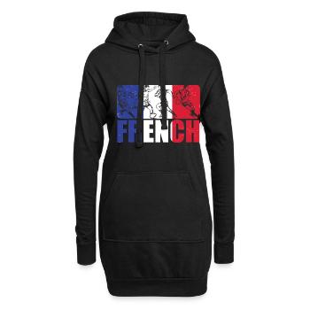Rugby France Maillot De Rugby Pour Franzsoen France - Sweat-shirt à capuche long Femme - noir - Devant