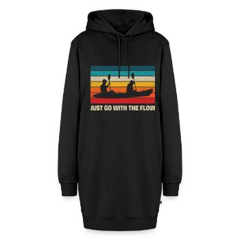 Just Go With The Flow Rowing Rower Kayaking Canoe - Hoodie-Kleid - Schwarz - Vorne