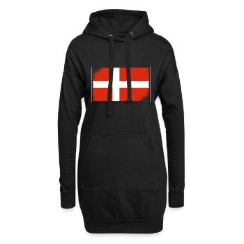 Drapeau du Danemark Scandinavie Drapeau du Danemark Voyage - Sweat-shirt à capuche long Femme - noir - Devant