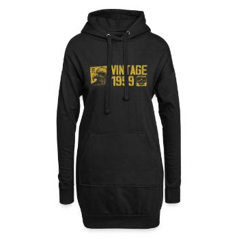 Jahrgang 1959 Retro Jubiläum Geschenk 1959 - Hoodie-Kleid - Schwarz - Vorne