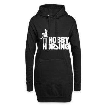 Hobby Horsing - Hobby Cheval - Equitation - Cadeau - Sweat-shirt à capuche long Femme - noir - Devant