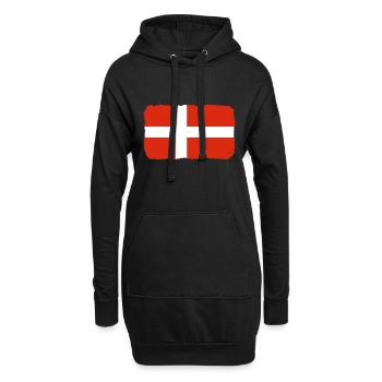 Drapeau du Danemark Drapeau de la Scandinavie Drapeau du Danemark Voyage - Sweat-shirt à capuche long Femme - noir - Devant