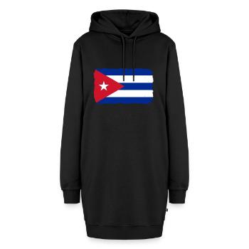 Cuba Drapeau Caraïbes Vacances Cuba Voyage La Havane - Sweat-shirt à capuche long Femme - noir - Devant