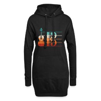 Clé d’alto Clé d’alto Partition Alto - Sweat-shirt à capuche long Femme - noir - Devant