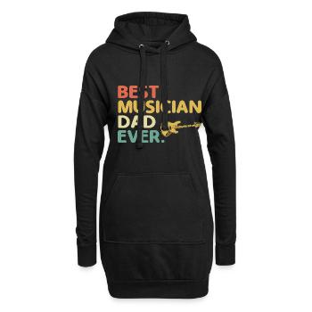 Meilleur musicien papa de tous les temps Bassiste Bassiste - Sweat-shirt à capuche long Femme - noir - Devant