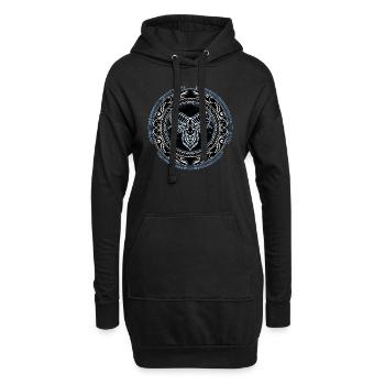 Wikinger Widder Aries - Hoodie-Kleid - Schwarz - Vorne