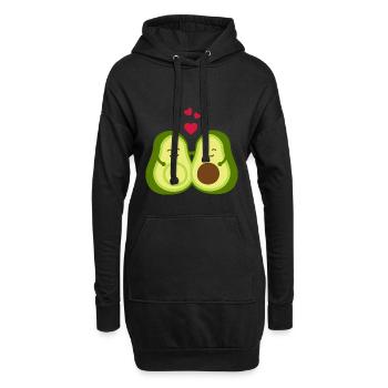 avocat - Sweat-shirt à capuche long Femme - noir - Devant