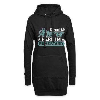 Rente Großvater Rentner 2022 - Hoodie-Kleid - Schwarz - Vorne