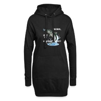 Fisch Spruch lustig - Hoodie-Kleid - Schwarz - Vorne