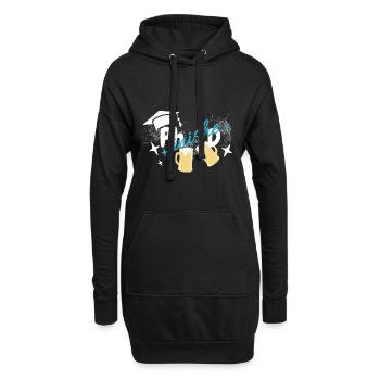 Abschluss Doktor Phinished Bier - Hoodie-Kleid - Schwarz - Vorne