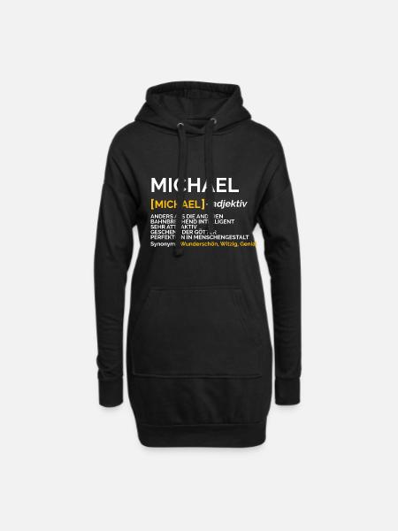 Michael - Hoodie-Kleid - Schwarz