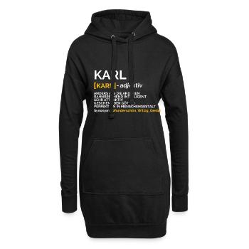 Karl - Hoodie-Kleid - Schwarz - Vorne