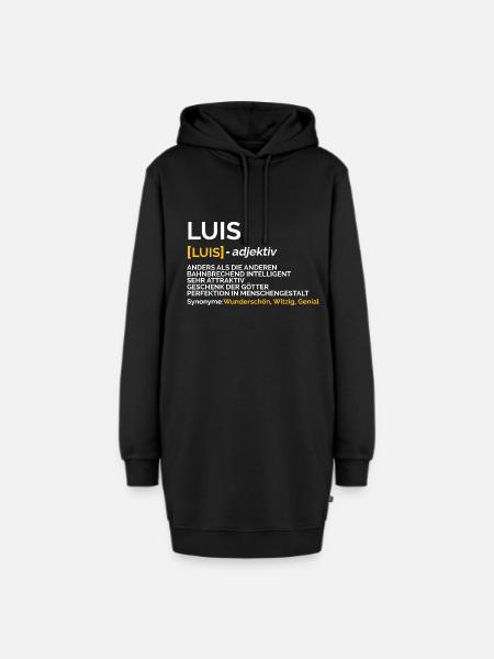 Luis - Hoodie-Kleid - Schwarz
