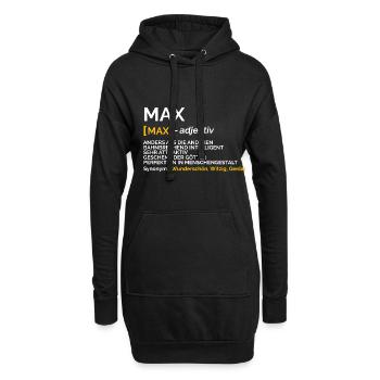Max - Hoodie-Kleid - Schwarz - Vorne