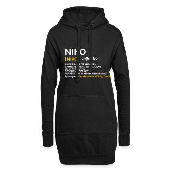 Niko - Hoodie-Kleid - Schwarz - Vorne