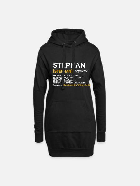 Stephan - Hoodie-Kleid - Schwarz