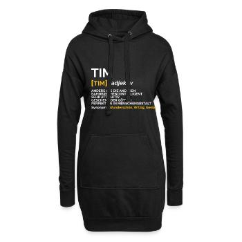 Tim - Hoodie-Kleid - Schwarz - Vorne
