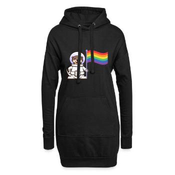 Gay Pride Otter Queer Rainbow Otter LGBT - Hoodie Dress - black - Front