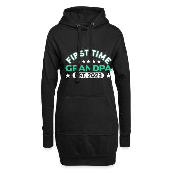 Erstes Mal Opa est. 2023 Vatertag - Hoodie-Kleid - Schwarz - Vorne