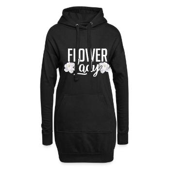 Crazy Flower Lady Gardening Gardener Botanical Pla - Hoodie-Kleid - Schwarz - Vorne